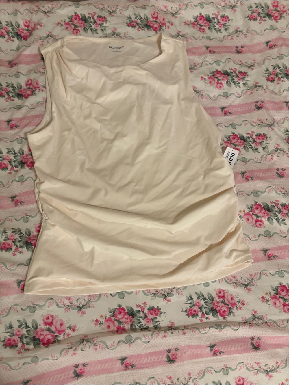 Old Navy Soft Cream Scoop Neck Tank Top